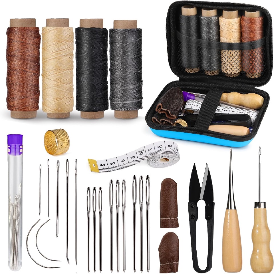 Sewing Tas - BUDDUR Leather Sewing Tools Kit With