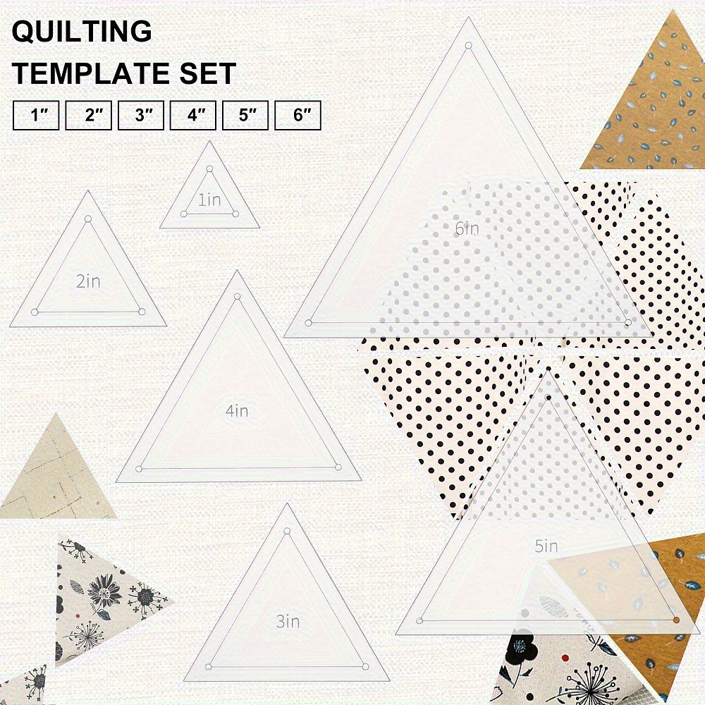 6pcs Acrylic Patchwork Triangl - đánh giá và giá Quilting Ruler Square