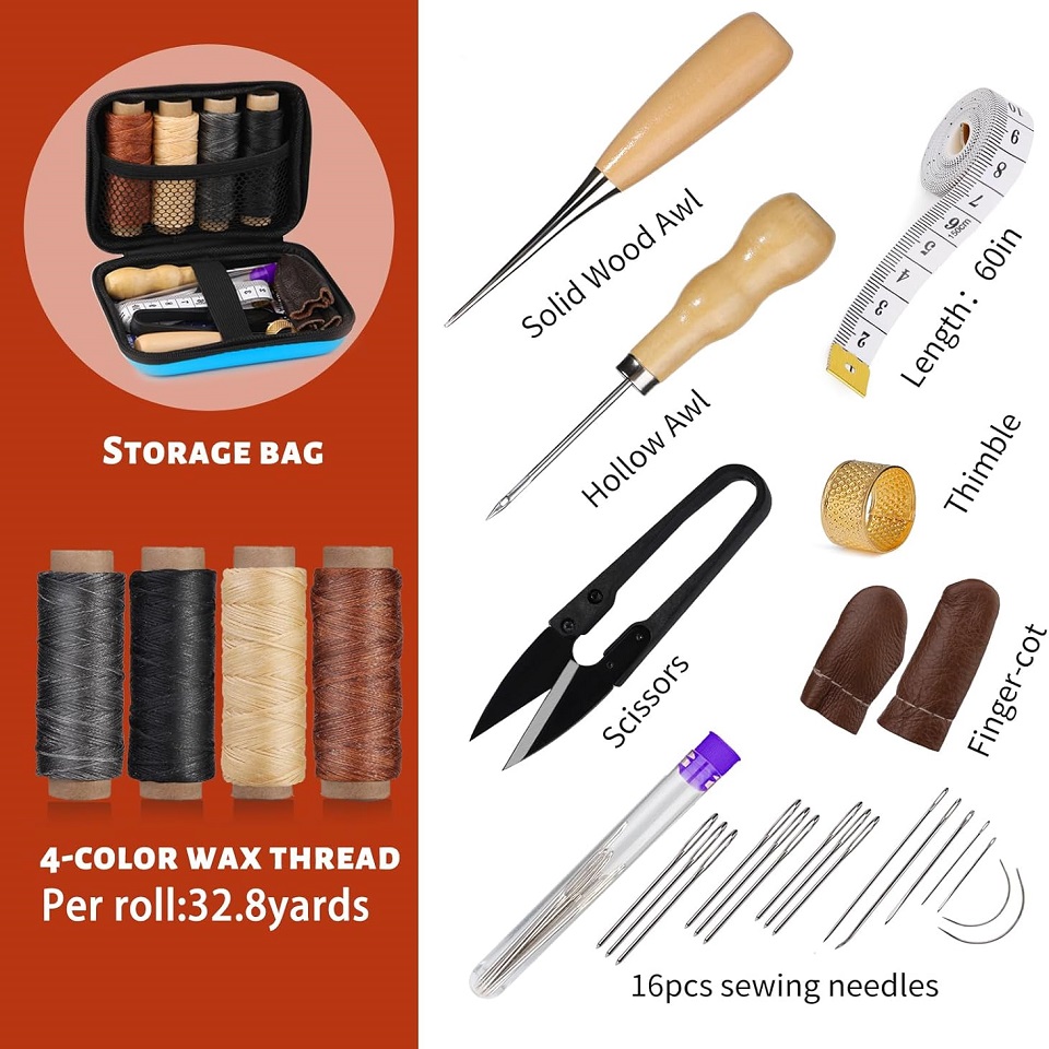 BUDDUR Leather Sewing Tools Ki - đánh giá và giá Sewing Tas