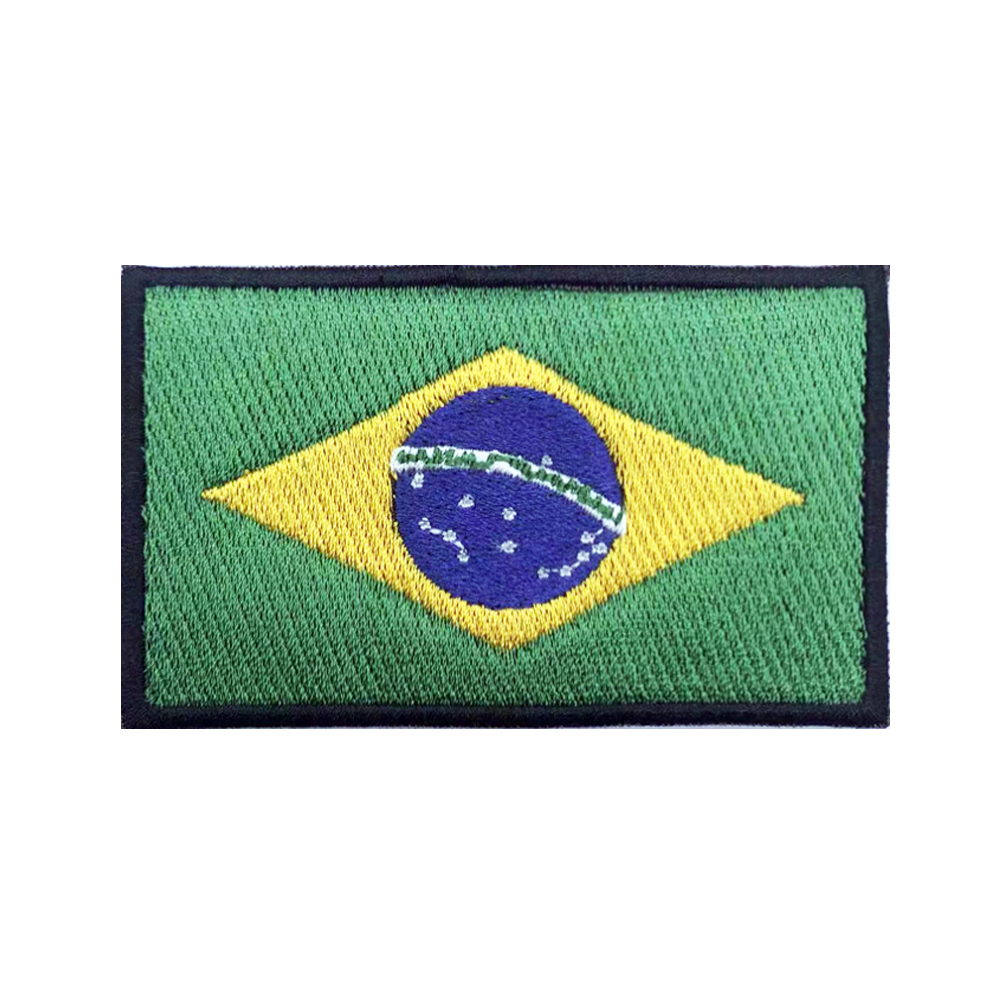 Brasil Cờ Brasil Miếng Dán Tay - đánh giá và giá Velcro Sew On