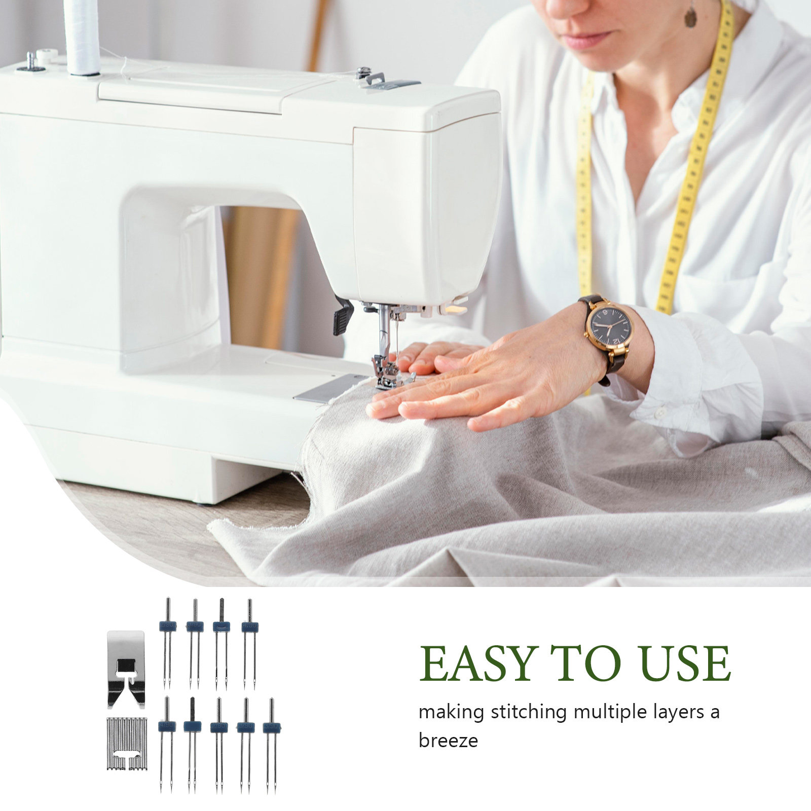 1Set Household Sewing Threader - đánh giá và giá Twin Needle Stretch