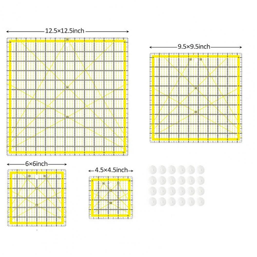 4Pcs Acrylic Quilting Ruler Sq - đánh giá và giá Quilting Ruler Square
