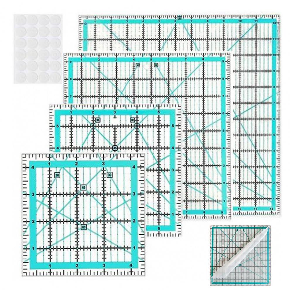 4Pcs Acrylic Quilting Ruler Sq - đánh giá và giá Quilting Ruler Square