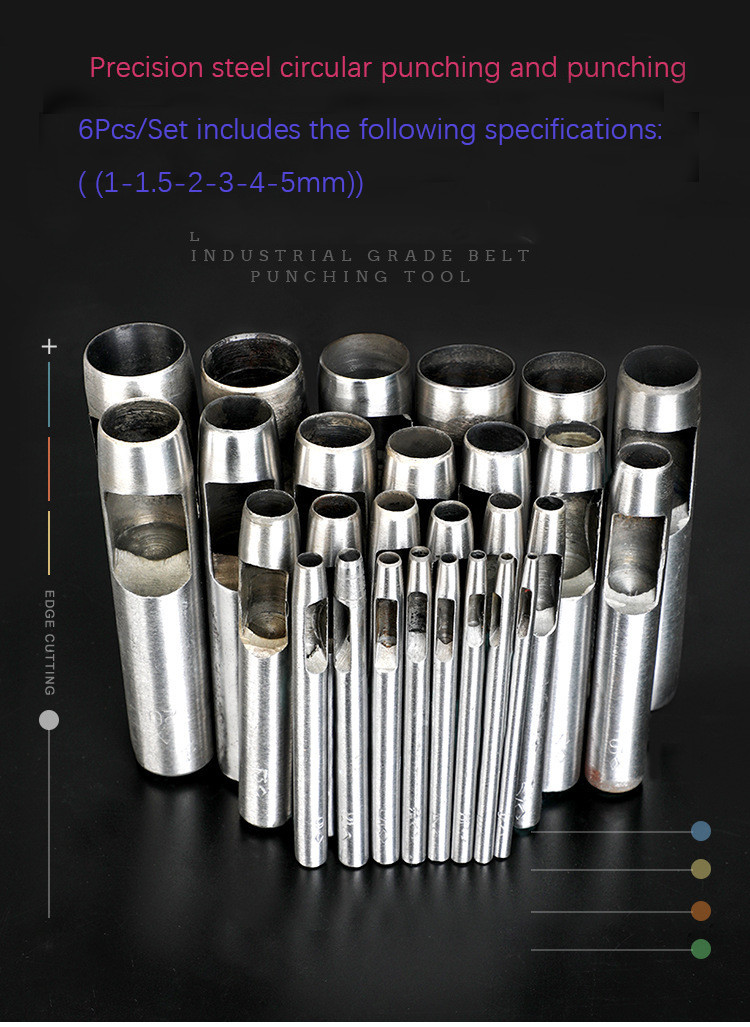 6Pcs/Set Leather Hole Punching - đánh giá và giá Sewing Tas